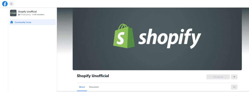 facebook shopify unofficial community