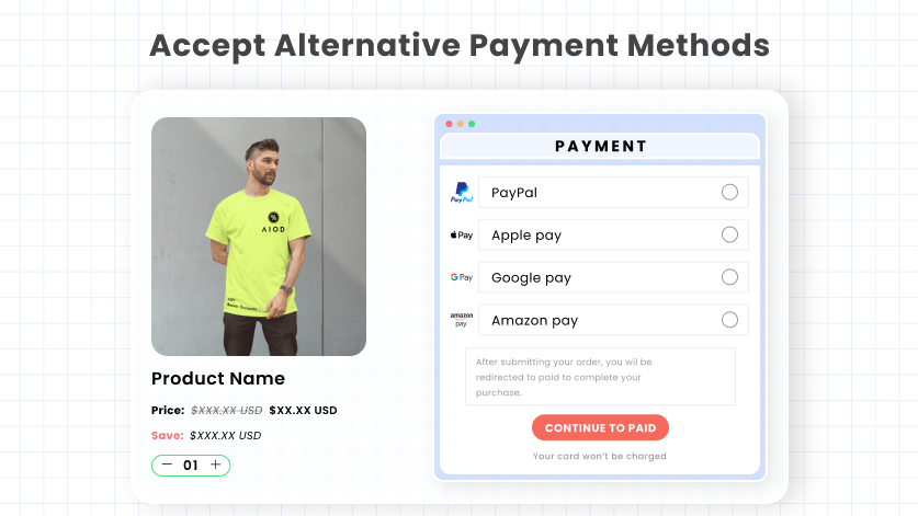 accept alternative payment methods