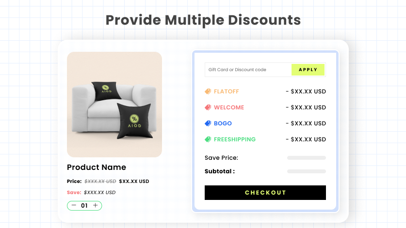 provide multiple discount to increase sales