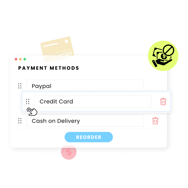 Reorder Payment Methods at Checkout