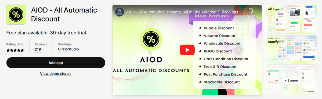 Best Shopify app for discount - AIOD All Automatic Discount
