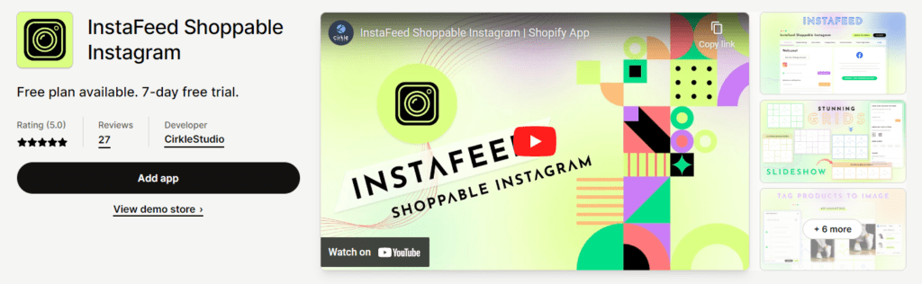 best Shopify app for Instafeed: InstaFeed Shoppable Instagram