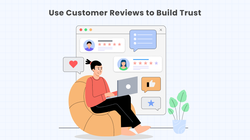Set Up a Shopify Store: Tip #7: This image shows that using customer review on your Shopify store can build trust