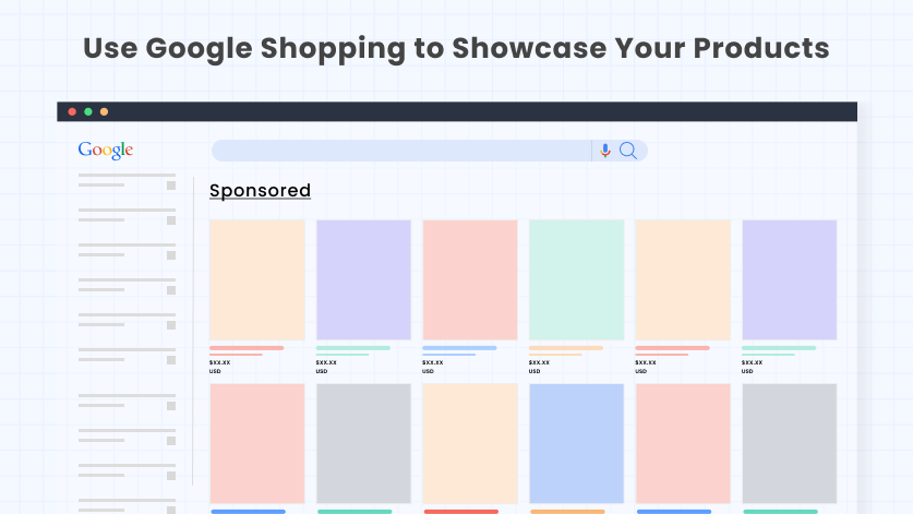 Set Up a Shopify Store: Tip #14: This image shows that how to use google shopping to showcase your product