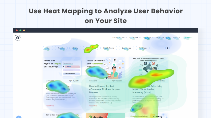 This image shows that how to use heat mapping tools to analyze user behavior on your site