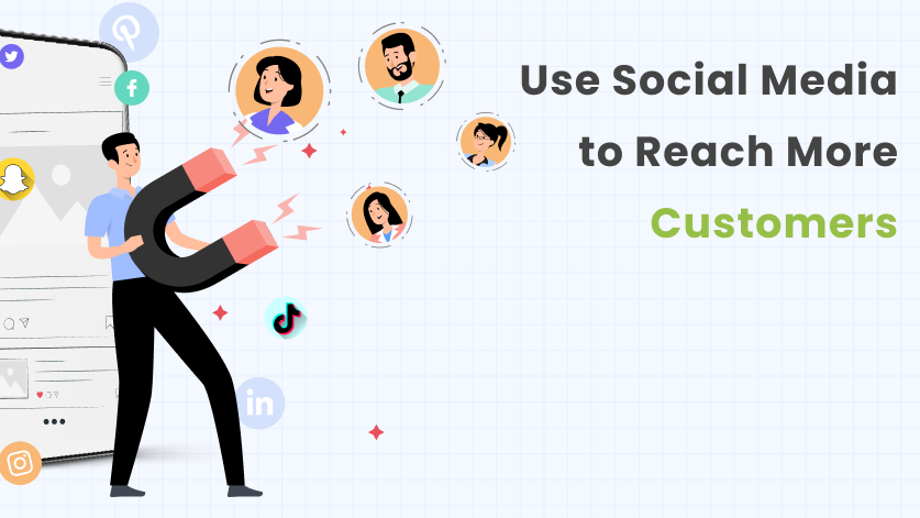 Set Up a Shopify Store: Tip #12: This image shows that how to use social media to reach more customer