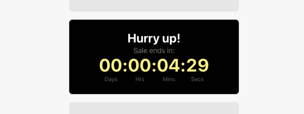 countdown timer: fomo marketing tool