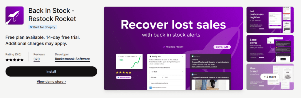 back in stock shopify inventory management app