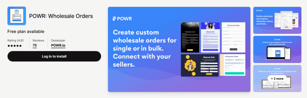 powr wholesale orders for shopify b2b apps